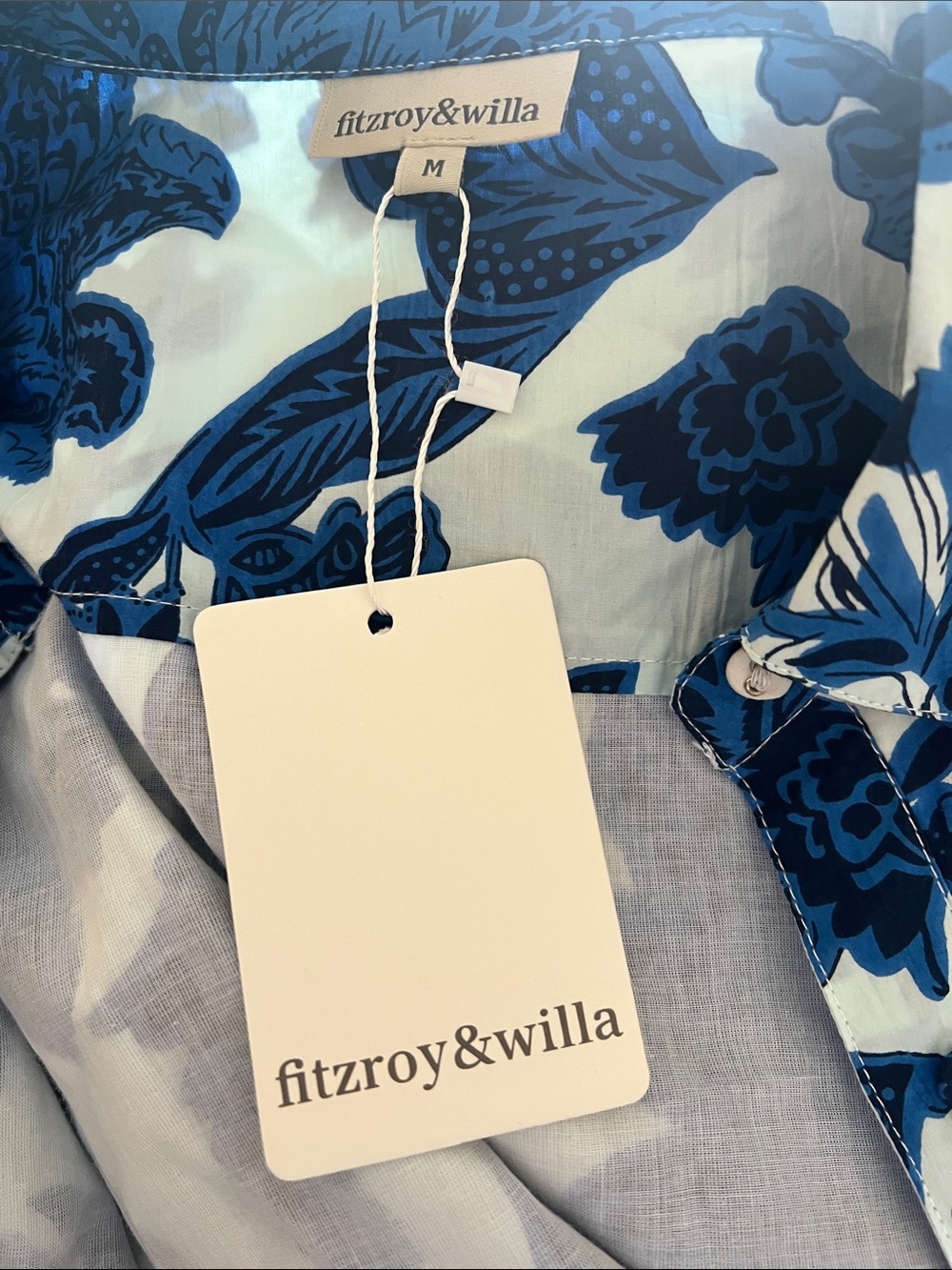 NEW FITZROY & WILLA Savannah Dress Blue Gordes medium - Picture 4 of 7